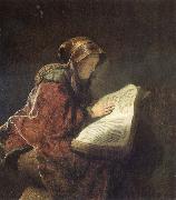 Rembrandt van rijn The Prophetess Anna Spain oil painting artist